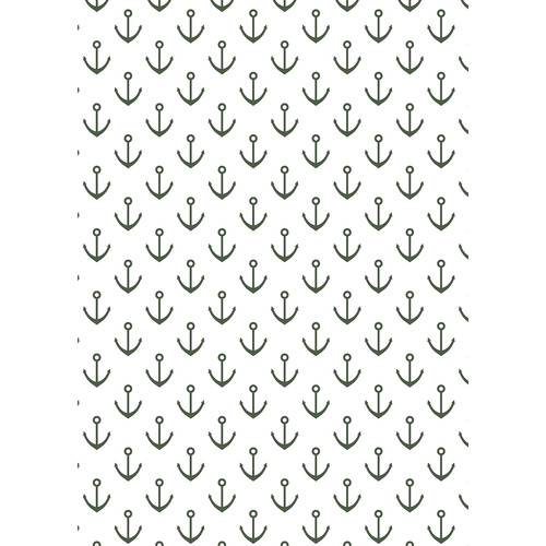 Westcott Anchors Pattern Art Canvas Backdrop with Grommets (5 x 7' Green)