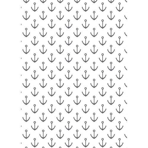 Westcott Anchors Pattern Art Canvas Backdrop with Grommets (5 x 7' Gray)