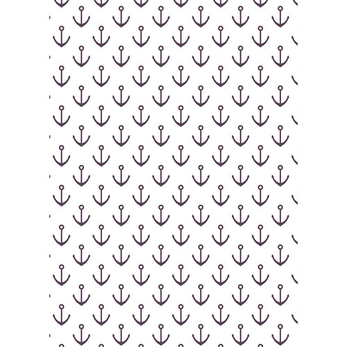 Westcott Anchors Pattern Art Canvas Backdrop with Grommets (5 x 7' Purple)