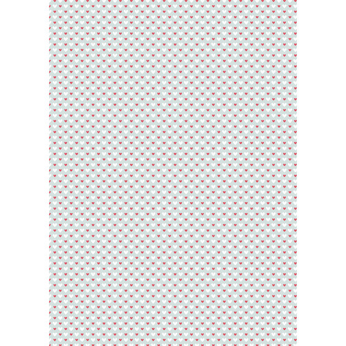 Westcott Hearts Art Canvas Backdrop with Grommets (5 x 7' Red and White Pattern Green Background)