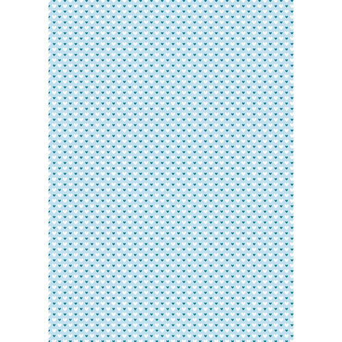 Westcott Hearts Art Canvas Backdrop with Grommets (5 x 7' Blue and White Pattern Sky Blue Background)