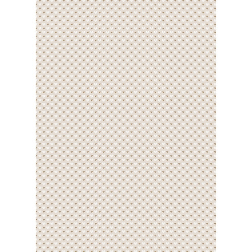 Westcott Hearts Art Canvas Backdrop with Grommets (5 x 7' Brown and White Pattern Tan Background)