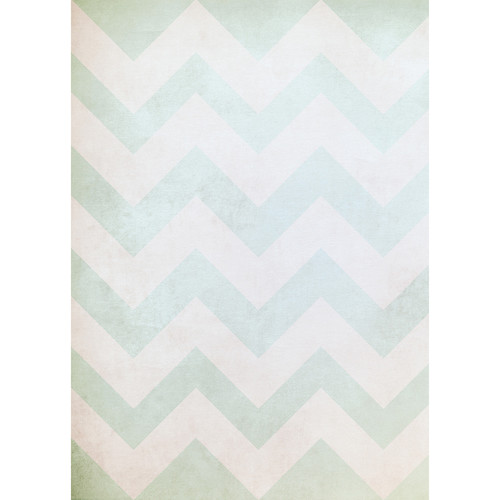 Westcott Washed Chevron Art Canvas Backdrop with Grommets (5 x 7' Vintage Blue)