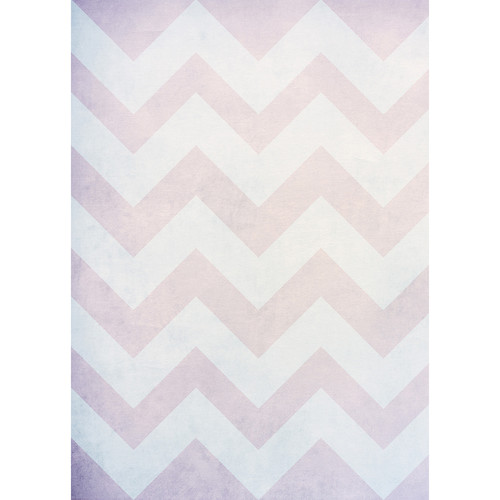 Westcott Washed Chevron Art Canvas Backdrop with Grommets (5 x 7' Vintage Brown)