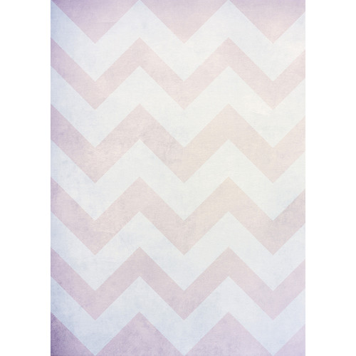 Westcott Washed Chevron Art Canvas Backdrop with Grommets (5 x 7' Vintage Orange)