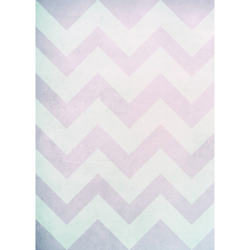 Westcott Washed Chevron Art Canvas Backdrop with Grommets (5 x 7' Vintage Pink)