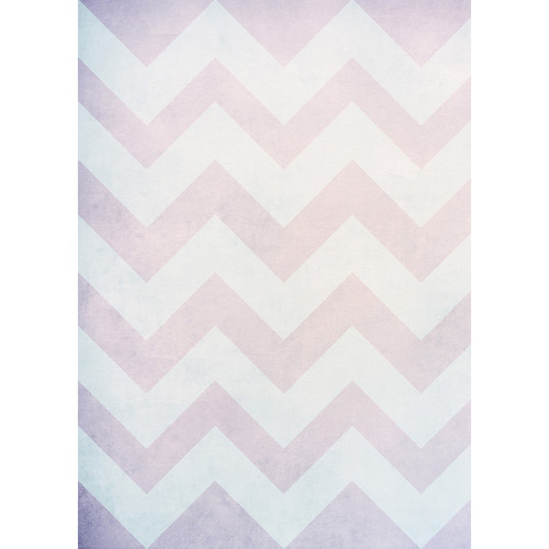 Westcott Washed Chevron Art Canvas Backdrop with Grommets (5 x 7' Vintage Red)