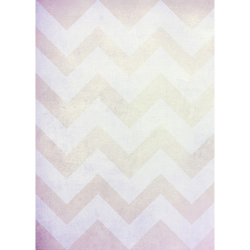 Westcott Washed Chevron Art Canvas Backdrop with Grommets (5 x 7' Vintage Yellow)
