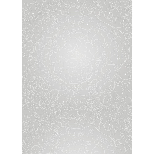 Westcott Swirls Art Canvas Backdrop with Grommets (5 x 7' Gray)