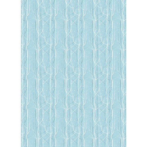 Westcott Winter Trees Art Canvas Backdrop with Grommets (5 x 7' Blue)
