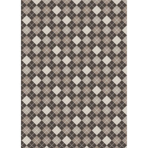 Westcott Diamond Plaid Art Canvas Backdrop with Grommets (5 x 7' Mocha)