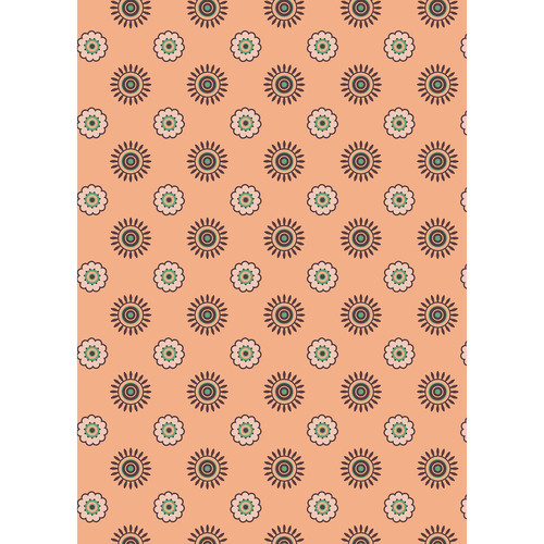 Westcott Ditsy Daisy Art Canvas Backdrop with Grommets (5 x 7' Orange)
