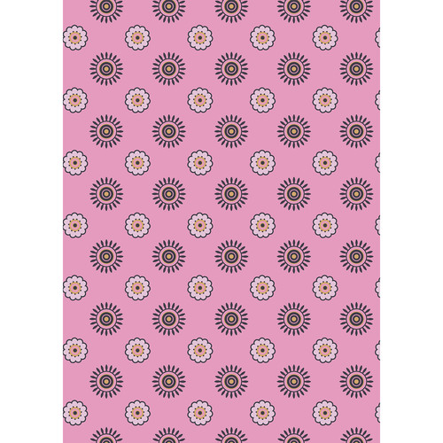 Westcott Ditsy Daisy Art Canvas Backdrop with Grommets (5 x 7' Pink)