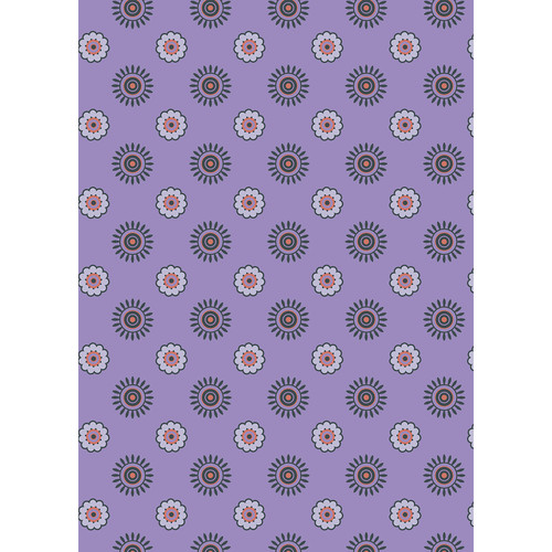 Westcott Ditsy Daisy Art Canvas Backdrop with Grommets (5 x 7' Purple)