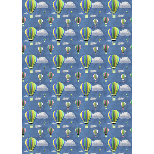 Westcott Hot Air Balloons Art Canvas Backdrop with Grommets (5 x 7' Multi-Color)