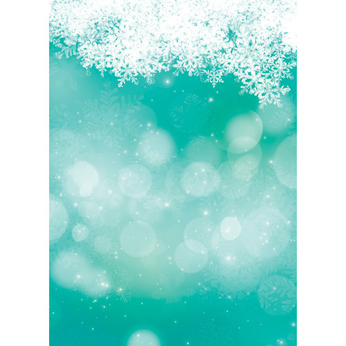 Westcott Snowy Bokeh Art Canvas Backdrop with Grommets (5 x 7' Turquoise)