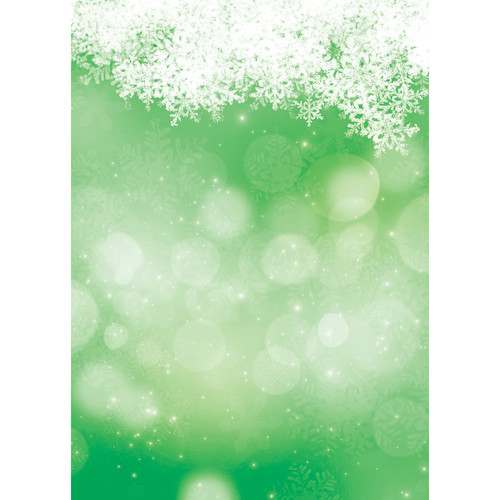 Westcott Snowy Bokeh Art Canvas Backdrop with Grommets (5 x 7' Green)