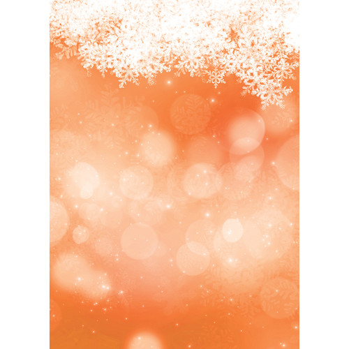 Westcott Snowy Bokeh Art Canvas Backdrop with Grommets (5 x 7' Orange)