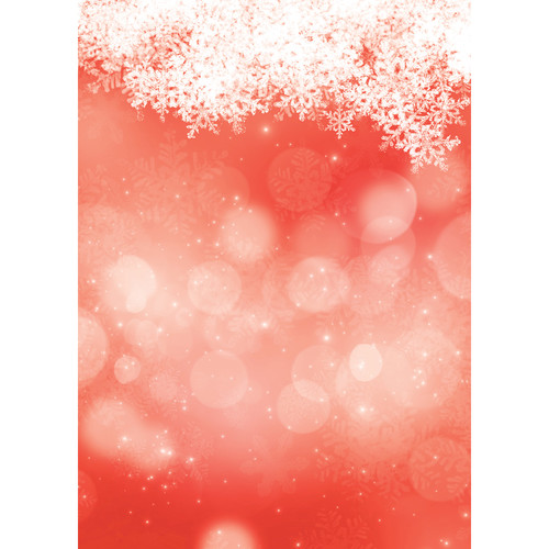 Westcott Snowy Bokeh Art Canvas Backdrop with Grommets (5 x 7' Red)