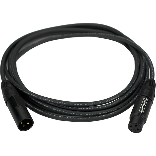 Whirlwind W1800F XLR Female to XLR Male AES/EBU Cable with Gold Contacts (25' Violet)