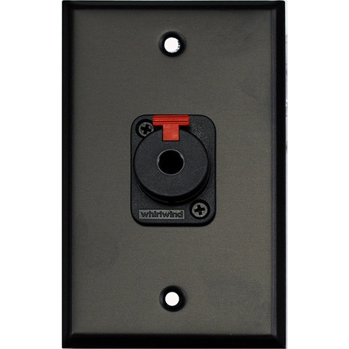 Whirlwind WP1B/1QW 1-Gang Wall Plate with 1 Whirlwind WCQF 1/4