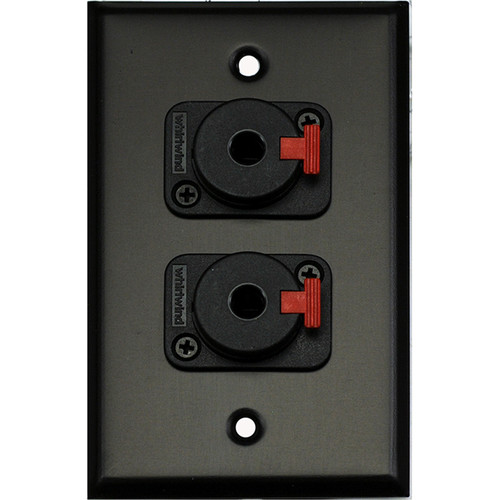 Whirlwind WP1B/2QW 1-Gang Wall Plate with 2 Whirlwind WCQF 1/4