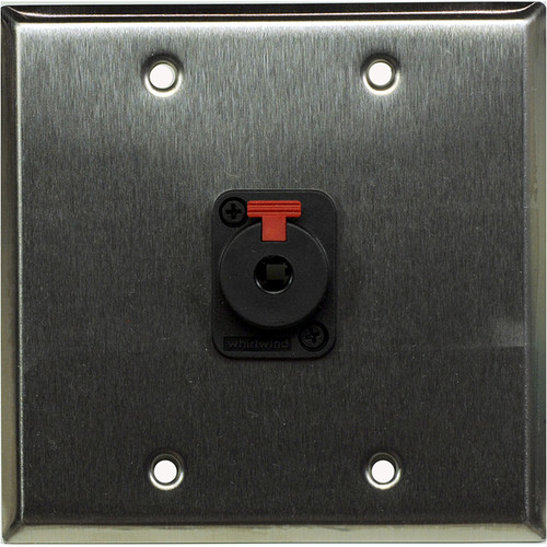Whirlwind WP2/1QW 2-Gang Wall Plate with 1 Whirlwind WCQF 1/4