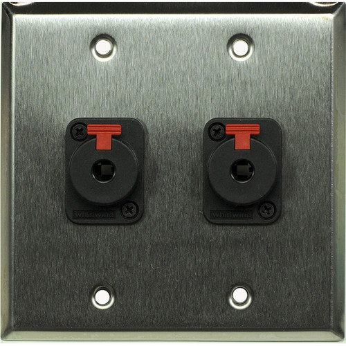 Whirlwind WP2/2QW 2-Gang Wall Plate with 2 Whirlwind WCQF 1/4