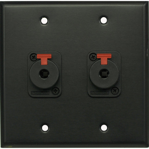 Whirlwind WP2B/2QW 2-Gang Wall Plate with 2 Whirlwind WCQF 1/4