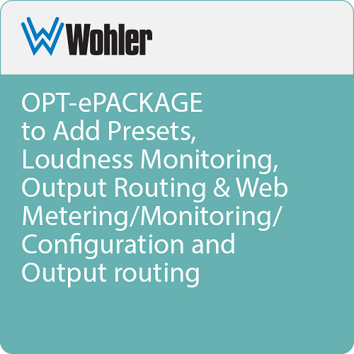 Wohler OPT-ePACKAGE Software Activation Key