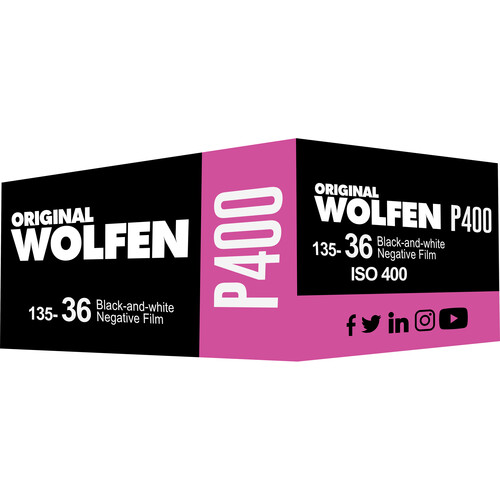 Wolfen P400 Black and White Negative Film (35mm Roll Film 36 Exposures)