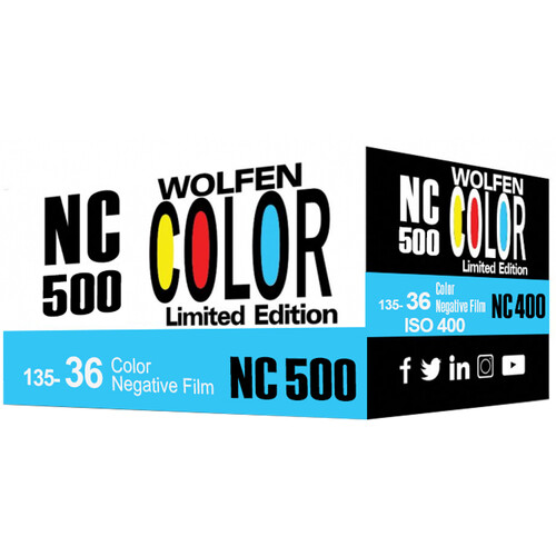 Wolfen NC500 Color Negative Film (35mm Roll Film 36 Exposures Expires 03/2025)