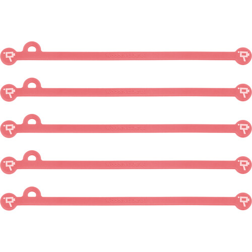 Wooden Camera Cine Mag Ties (5-Pack Neon Orange/Pink 6.8