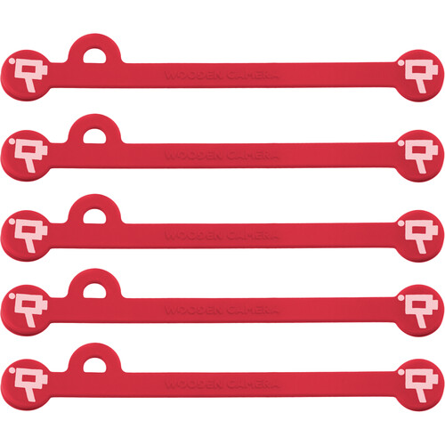 Wooden Camera Cine Mag Ties (5-Pack Red 4.1