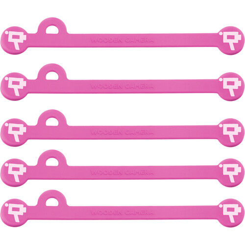 Wooden Camera Cine Mag Ties (5-Pack Pink 4.1