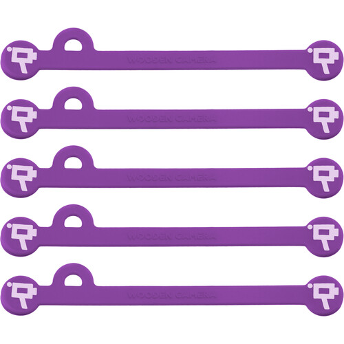 Wooden Camera Cine Mag Ties (5-Pack Purple 4.1