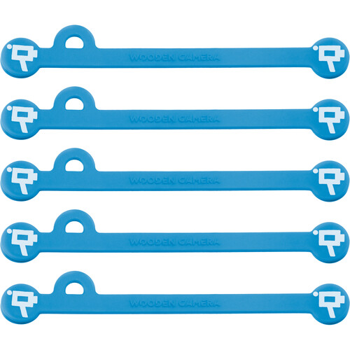 Wooden Camera Cine Mag Ties (5-Pack Neon Blue 4.1