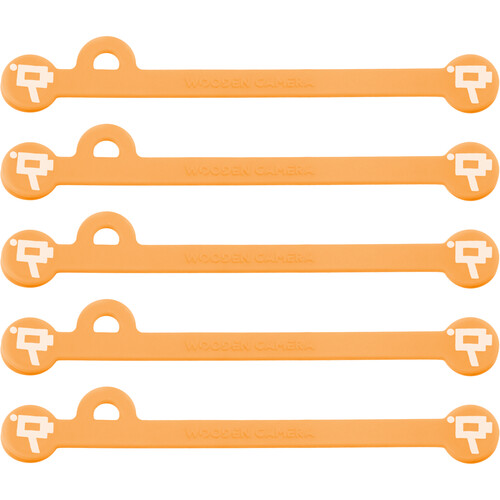 Wooden Camera Cine Mag Ties (5-Pack Neon Orange 4.1