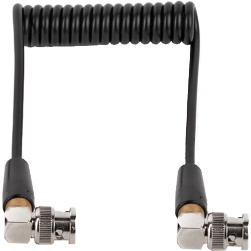 Wooden Camera Coiled BNC to BNC Cable with Right-Angle Connectors (10