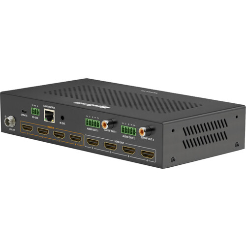 WyreStorm MX-0404-SCL 4K60 HDR 4x4 HDMI Seamless Matrix Switcher with Scaling Outputs & Audio De-embed