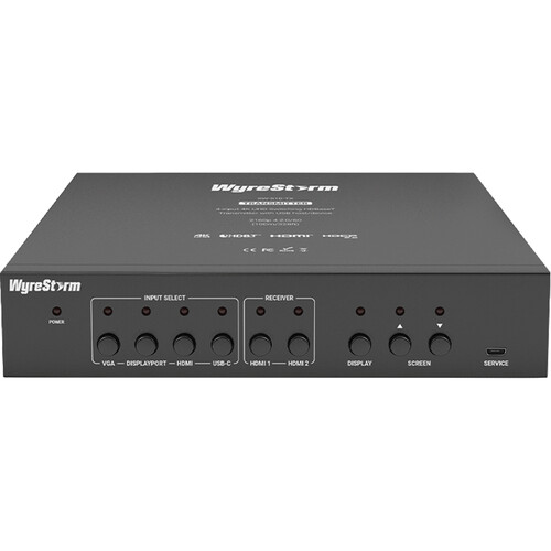 WyreStorm 4-Input 4K HDBaseT Switching Extender with USB 2.0 Ethernet IR CEC RS-232 (328')