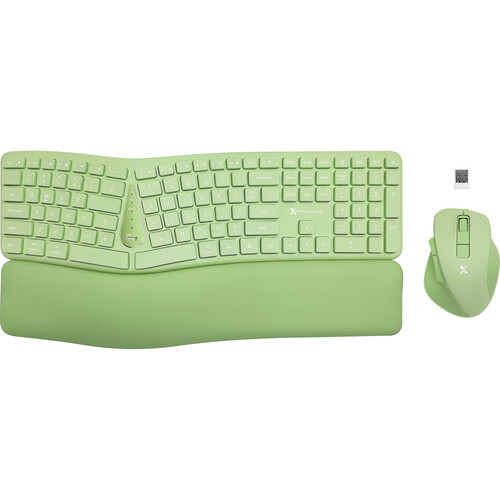 X9 Performance Multi-Device Wireless Ergonomic Keyboard and Mouse Combo (Light Green)