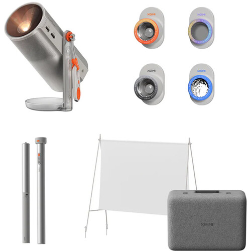 Xgimi MoGo 4 Laser Outdoor Collection with MoGo 4 Laser Projector PowerBase Stand & Portable Screen