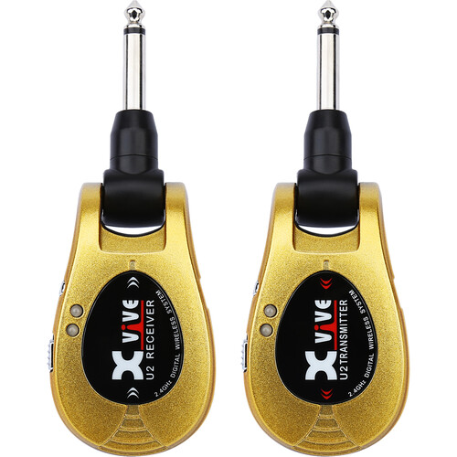 Xvive Audio U2 Digital Wireless System for Electric Guitars (Gold 2.4 GHz)