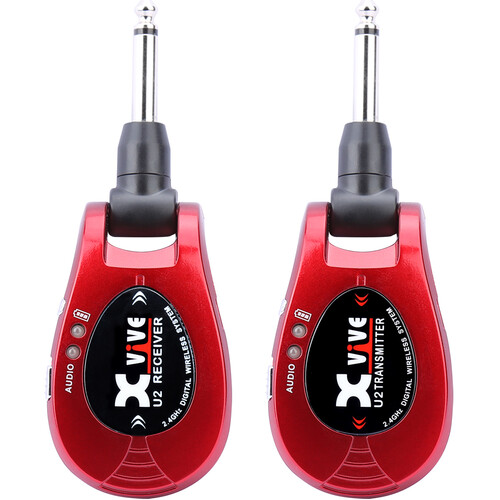 Xvive Audio U2 Digital Wireless System for Electric Guitars (Red 2.4 GHz)