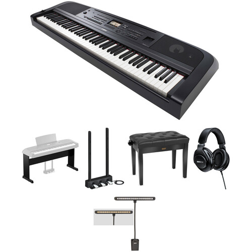 Yamaha DGX670 Portable Digital Grand Piano Deluxe Bundle with