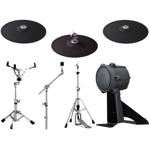 Yamaha DTC8 Cymbal Pads Kick Pad and Hardware Set for DTX8 Electronic Drum Kit