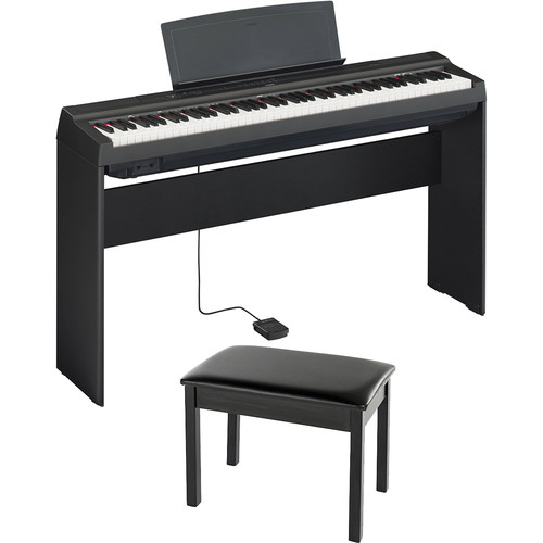 Yamaha P-125 Digital Piano Bundle with Stand and Bench P125BLB