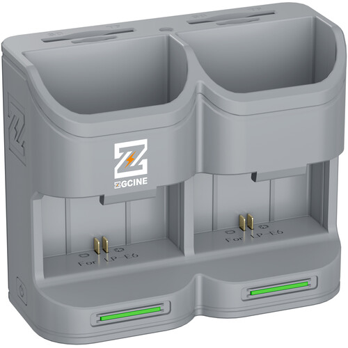 ZGCINE PC2-LPE6 Travel Charging Case for Canon LP-E6/N/NH/E6P Batteries (Gray)