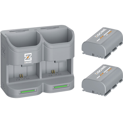 ZGCINE Travel Charging Case Kit with 2 LP-E6P Batteries (2600mAh Gray)